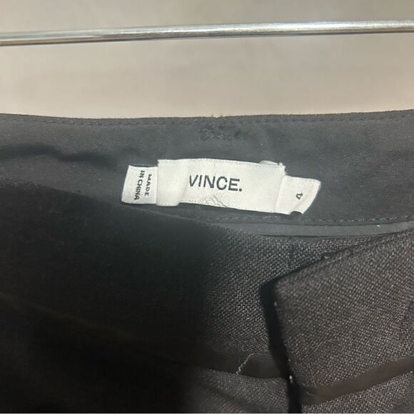 Revolve Vince Charcoal Gray Black Tuxedo Stripe slim straight skinny Pants - Picture 5 of 10